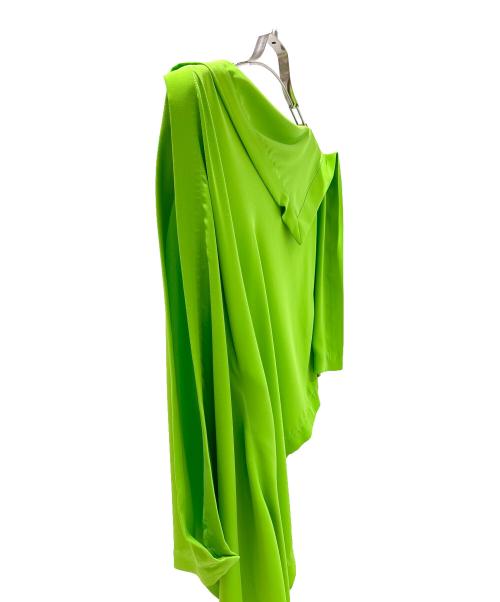 MM6 Maison Margiela（エムエムシックスメゾンマルジェラ）MM6 Maison Margiela (エムエムシックスメゾンマルジェラ) asimmetrico verde firmato アシンメトリーシャツ /S32NC0618 S43455 黄緑 サイズ:160/84Aの古着・服飾アイテム