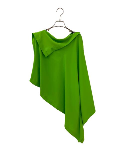MM6 Maison Margiela（エムエムシックスメゾンマルジェラ）MM6 Maison Margiela (エムエムシックスメゾンマルジェラ) asimmetrico verde firmato 黄緑 サイズ:40の古着・服飾アイテム