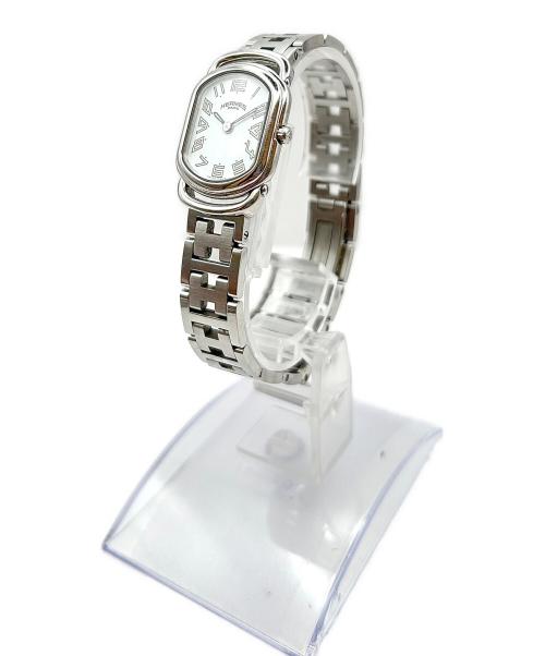 HERMES（エルメス）HERMES (エルメス) RALLYE ラリー Ref:RA1.210 白文字盤 サイズ:23mm×19mm/17cmの古着・服飾アイテム