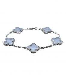 VAN CLEEF & ARPELS（ヴァンクリーフ＆アーペル）の古着「Vintage Alhambra 5 Motifs Bracelet Chalcedony ヴィンテージアルハンブラ 5Pカルセドニーブレスレット/ARD34700」