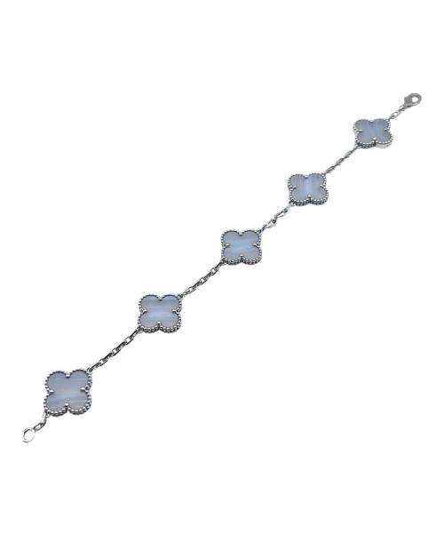 VAN CLEEF & ARPELS（ヴァンクリーフ＆アーペル）VAN CLEEF & ARPELS Vintage Alhambra 5 Motifs Bracelet Chalcedony ヴィンテージアルハンブラ 5Pカルセドニーブレスレット/ARD34700 サイズ:ヴィンテージの古着・服飾アイテム