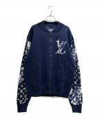 LOUIS VUITTONルイ ヴィトン）の古着「モノグラムジップアップニットブルゾン RM241M ZD4 HQN04W」｜ネイビー