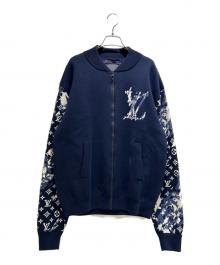 LOUIS VUITTON（ルイ ヴィトン）の古着「モノグラムジップアップニットブルゾン RM241M ZD4 HQN04W」｜ネイビー