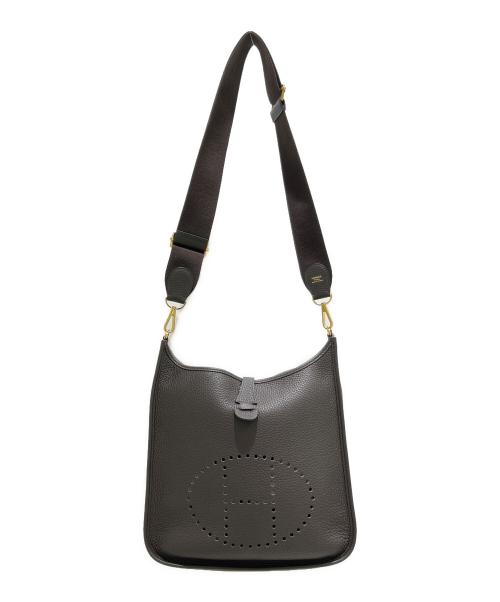 HERMES（エルメス）HERMES (エルメス) エブリンPM/EvelynePM/K刻印 ブラウン系/ゴールド金具/エベンヌ サイズ:PMの古着・服飾アイテム