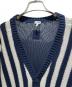 中古・古着 LOEWE (ロエベ) Striped V-Neck Cardigan/ストライプ Vネック カーディガン/H526Y16K90 ブルー サイズ:M：50000円