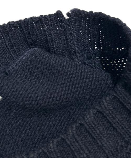 DIOR HOMME（ディオール オム）DIOR HOMME (ディオール オム) ジュディブレイムロゴ刺繍ニットプルオーバー/013M602BT213 ネイビー サイズ:XSの古着・服飾アイテム