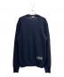 DIOR HOMME（ディオール オム）の古着「ジュディブレイムロゴ刺繍ニットプルオーバー/013M602BT213」｜ネイビー