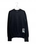BURBERRYバーバリー）の古着「ロゴパッチ セーター/Logo Patch Sweater/8102494」｜ブラック