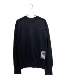BURBERRY（バーバリー）の古着「ロゴパッチ セーター/Logo Patch Sweater/8102494」｜ブラック