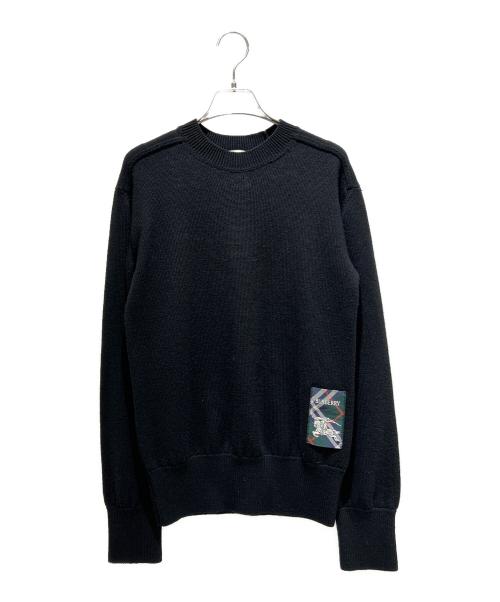BURBERRY（バーバリー）BURBERRY (バーバリー) ロゴパッチ セーター/Logo Patch Sweater/8102494 ブラック サイズ:xsの古着・服飾アイテム