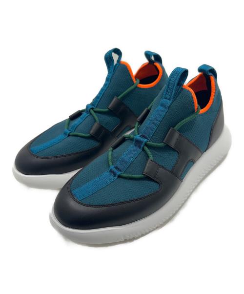 HERMES（エルメス）HERMES (エルメス) デュエル スニーカー ブルー×ブラック サイズ:40の古着・服飾アイテム