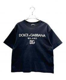 DOLCE & GABBANA（ドルチェ＆ガッバーナ）の古着「ロゴエンブロイダリーカットソー」｜ブラック