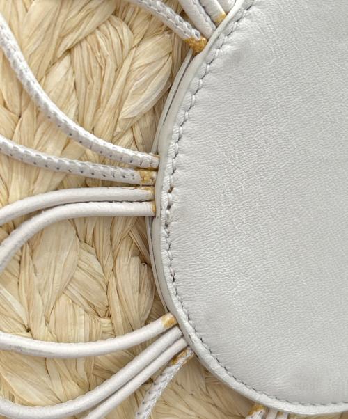MIU MIU（ミュウミュウ）MIU MIU (ミュウミュウ) 21SS 2WAY Woven Bucket Bag 2WAYウーブンバケットバッグ 5BE062 ベージュの古着・服飾アイテム
