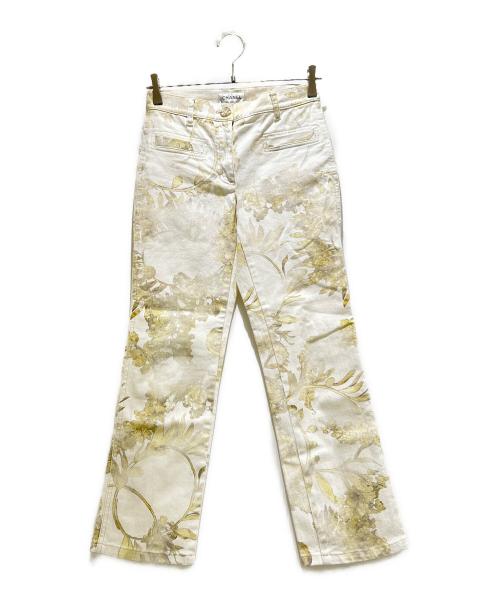 CHANEL（シャネル）CHANEL (シャネル) ボタニカル柄スキニーデニムパンツ ホワイト サイズ:34の古着・服飾アイテム