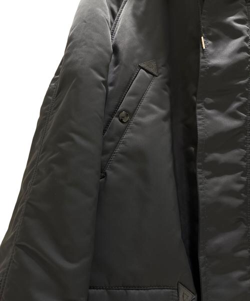 CELINE（セリーヌ）CELINE (セリーヌ) ミリタリーモッズファーフードコート ブラック サイズ:Sの古着・服飾アイテム