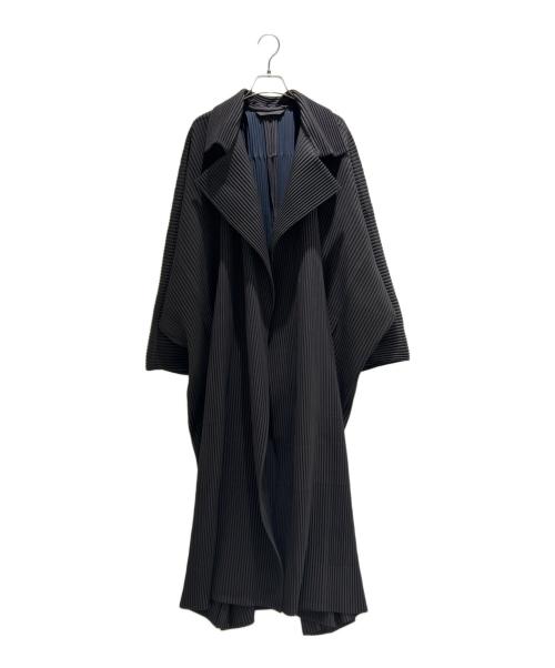 HOMME PLISSE ISSEY MIYAKE（オム プリッセ イッセイ ミヤケ）HOMME PLISSE ISSEY MIYAKE (オム プリッセ イッセイ ミヤケ) プリーツロングコート/Pleated Long Coat/HP91JA104 ダークブラウン サイズ:3の古着・服飾アイテム