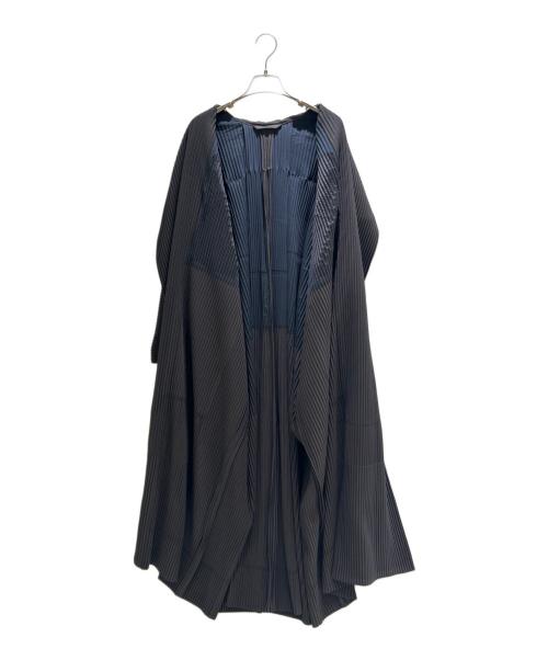 HOMME PLISSE ISSEY MIYAKE（オム プリッセ イッセイ ミヤケ）HOMME PLISSE ISSEY MIYAKE (オム プリッセ イッセイ ミヤケ) プリーツロングコート/Pleated Long Coat/HP91JA104 ダークブラウン サイズ:3の古着・服飾アイテム