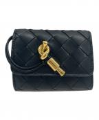 BOTTEGA VENETAボッテガベネタ）の古着「アンディアーモ 三つ折りファスナーウォレット/Andiamo Tri-Fold Zip Wallet/824968VCPP21019」｜ブラック
