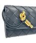 中古・古着 BOTTEGA VENETA (ボッテガベネタ) アンディアーモ 三つ折りファスナーウォレット/Andiamo Tri-Fold Zip Wallet/824968VCPP21019 ブラック 未使用品：80000円