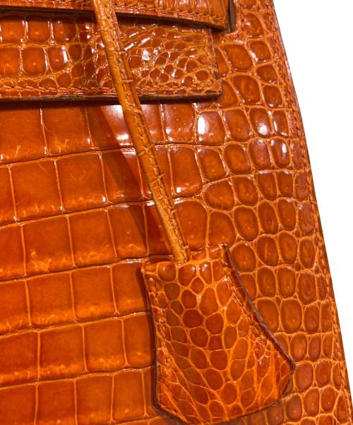 HERMES（エルメス）HERMES (エルメス) Kelly 28 Sellier/ケリー28 外縫い/ゴールド金具/ポロサスリセ/オレンジ系/〇X刻印：1994年製 オレンジ系/ゴールド金具 サイズ:28の古着・服飾アイテム