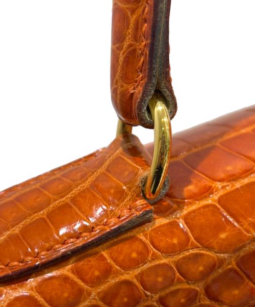HERMES（エルメス）HERMES (エルメス) Kelly 28 Sellier/ケリー28 外縫い/ゴールド金具/ポロサスリセ/オレンジ系/〇X刻印：1994年製 オレンジ系/ゴールド金具 サイズ:28の古着・服飾アイテム