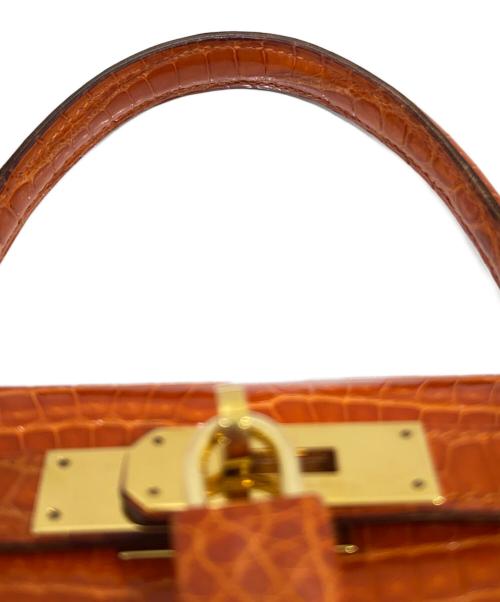 HERMES（エルメス）HERMES (エルメス) Kelly 28 Sellier/ケリー28 外縫い/ゴールド金具/ポロサスリセ/オレンジ系/〇X刻印：1994年製 オレンジ系/ゴールド金具 サイズ:28の古着・服飾アイテム