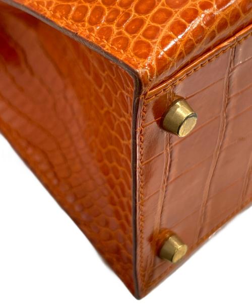 HERMES（エルメス）HERMES (エルメス) Kelly 28 Sellier/ケリー28 外縫い/ゴールド金具/ポロサスリセ/オレンジ系/〇X刻印：1994年製 オレンジ系/ゴールド金具 サイズ:28の古着・服飾アイテム