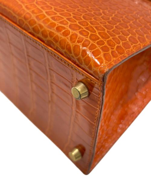 HERMES（エルメス）HERMES (エルメス) Kelly 28 Sellier/ケリー28 外縫い/ゴールド金具/ポロサスリセ/オレンジ系/〇X刻印：1994年製 オレンジ系/ゴールド金具 サイズ:28の古着・服飾アイテム