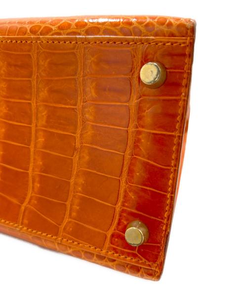 HERMES（エルメス）HERMES (エルメス) Kelly 28 Sellier/ケリー28 外縫い/ゴールド金具/ポロサスリセ/オレンジ系/〇X刻印：1994年製 オレンジ系/ゴールド金具 サイズ:28の古着・服飾アイテム