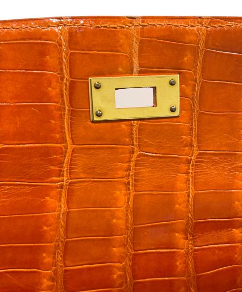 HERMES（エルメス）HERMES (エルメス) Kelly 28 Sellier/ケリー28 外縫い/ゴールド金具/ポロサスリセ/オレンジ系/〇X刻印：1994年製 オレンジ系/ゴールド金具 サイズ:28の古着・服飾アイテム
