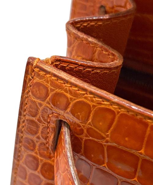 HERMES（エルメス）HERMES (エルメス) Kelly 28 Sellier/ケリー28 外縫い/ゴールド金具/ポロサスリセ/オレンジ系/〇X刻印：1994年製 オレンジ系/ゴールド金具 サイズ:28の古着・服飾アイテム