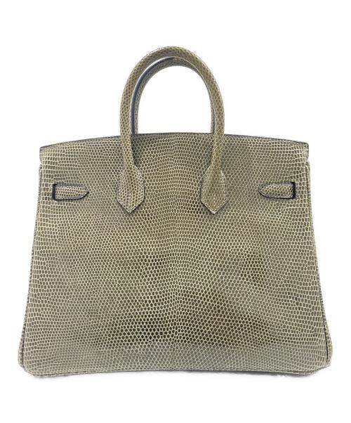 HERMES（エルメス）HERMES (エルメス) Birkin 25/バーキン25/シルバー金具/リザード/グレーフォンセ/□M刻印：2009年製 グレーフォンセ/シルバー金具 サイズ:25の古着・服飾アイテム