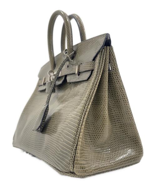 HERMES（エルメス）HERMES (エルメス) Birkin 25/バーキン25/シルバー金具/リザード/グレーフォンセ/□M刻印：2009年製 グレーフォンセ/シルバー金具 サイズ:25の古着・服飾アイテム