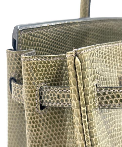 HERMES（エルメス）HERMES (エルメス) Birkin 25/バーキン25/シルバー金具/リザード/グレーフォンセ/□M刻印：2009年製 グレーフォンセ/シルバー金具 サイズ:25の古着・服飾アイテム