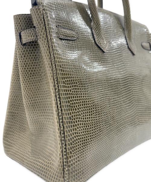HERMES（エルメス）HERMES (エルメス) Birkin 25/バーキン25/シルバー金具/リザード/グレーフォンセ/□M刻印：2009年製 グレーフォンセ/シルバー金具 サイズ:25の古着・服飾アイテム