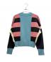 HERMES (エルメス) Cashmere Knit Sweater/カシミヤニットセーター/4H2637DK ブルー×ピンク×ブラック サイズ:34：120000円