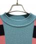 中古・古着 HERMES (エルメス) Cashmere Knit Sweater/カシミヤニットセーター/4H2637DK ブルー×ピンク×ブラック サイズ:34：120000円