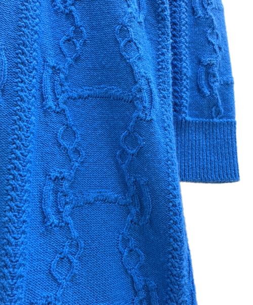 HERMES（エルメス）HERMES (エルメス) V-Neck Knit Dress/Vネックニットワンピース/2H2509D6 ブルー サイズ:34の古着・服飾アイテム
