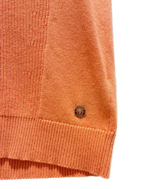 HERMES（エルメス）HERMES (エルメス) Cotton Cashmere Short Sleeve Knit Top/コットン×カシミヤ 半袖ニット/3E2603D1 サーモンピンク サイズ:34の古着・服飾アイテム
