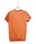 HERMES (エルメス) Cotton Cashmere Short Sleeve Knit Top/コットン×カシミヤ 半袖ニット/3E2603D1 サーモンピンク サイズ:34：40000円