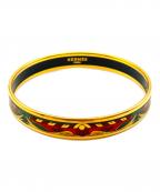 HERMESエルメス）の古着「Enamel PM Bangle/エマイユPM バングル」｜ゴールド×レッド×グリーン
