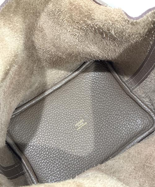 HERMES（エルメス）HERMES (エルメス) Picotin Lock PM/ピコタンロックPM/トリヨンクレマンス/エトゥープ/ゴールド金具/Y刻印：2020年製 エトゥープ×G金具 サイズ:PMの古着・服飾アイテム