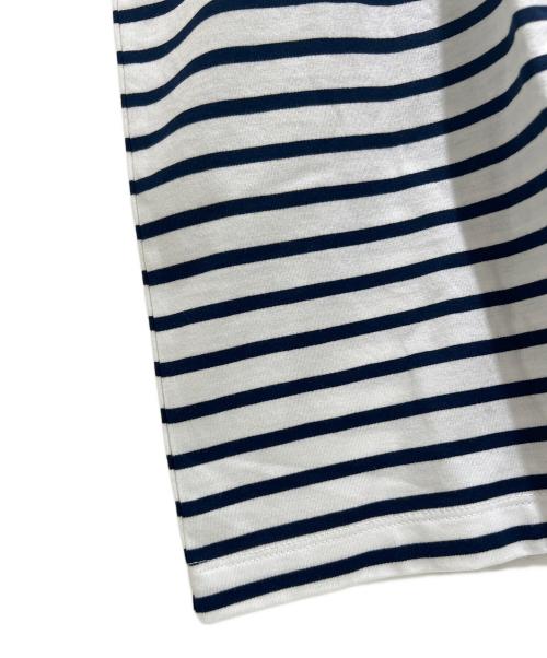 PRADA（プラダ）PRADA (プラダ) Striped Pocket T-Shirt/ボーダーポケットTシャツ/UJN929 ホワイト×ネイビー サイズ:XXXLの古着・服飾アイテム