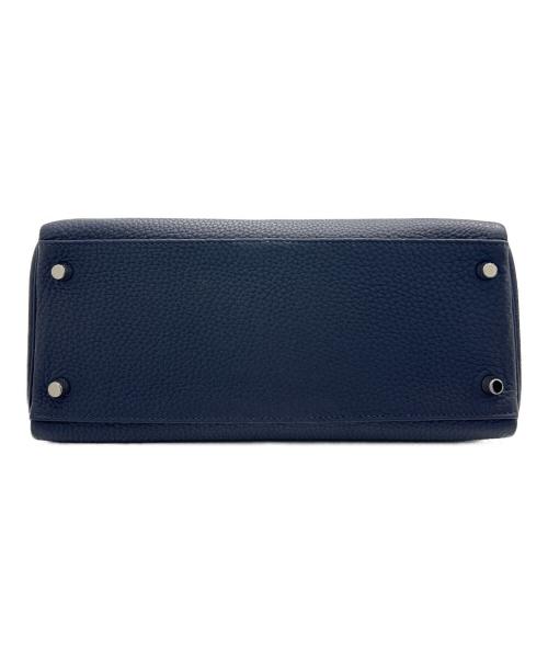 HERMES（エルメス）HERMES (エルメス) ケリー 28 タッチ 内縫い/Kelly 28 Touch Retourne/トゴ×アリゲーター/ブルーニュイ/シルバー金具/Y刻印：2020年製 ブルーニュイ×シルバー金具 サイズ:28の古着・服飾アイテム