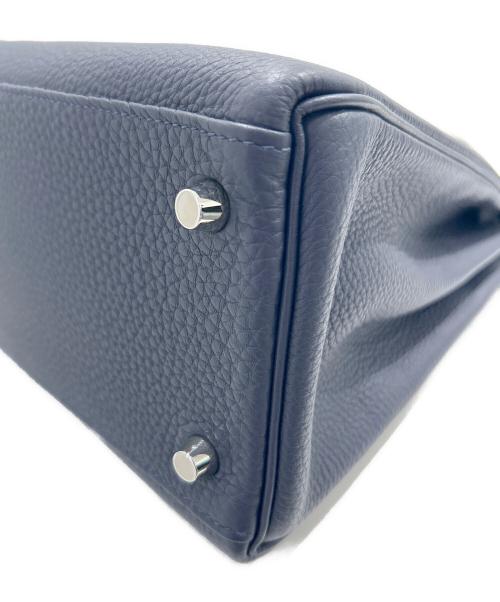 HERMES（エルメス）HERMES (エルメス) ケリー 28 タッチ 内縫い/Kelly 28 Touch Retourne/トゴ×アリゲーター/ブルーニュイ/シルバー金具/Y刻印：2020年製 ブルーニュイ×シルバー金具 サイズ:28の古着・服飾アイテム