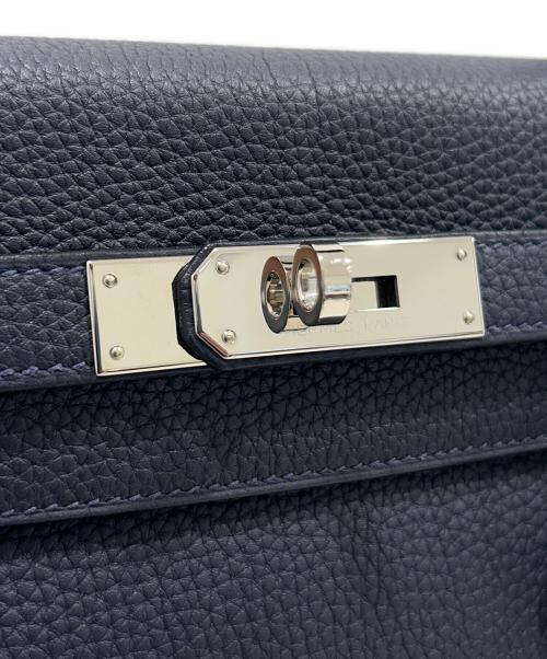 HERMES（エルメス）HERMES (エルメス) ケリー 28 タッチ 内縫い/Kelly 28 Touch Retourne/トゴ×アリゲーター/ブルーニュイ/シルバー金具/Y刻印：2020年製 ブルーニュイ×シルバー金具 サイズ:28の古着・服飾アイテム