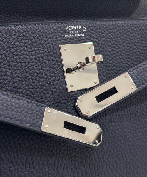 HERMES（エルメス）HERMES (エルメス) ケリー 28 タッチ 内縫い/Kelly 28 Touch Retourne/トゴ×アリゲーター/ブルーニュイ/シルバー金具/Y刻印：2020年製 ブルーニュイ×シルバー金具 サイズ:28の古着・服飾アイテム