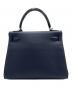 HERMES (エルメス) ケリー 28 タッチ 内縫い/Kelly 28 Touch Retourne/トゴ×アリゲーター/ブルーニュイ/シルバー金具/Y刻印：2020年製 ブルーニュイ×シルバー金具 サイズ:28：3500000円