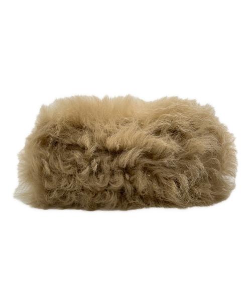 ANYA HINDMARCH（アニヤ・ハインドマーチ）ANYA HINDMARCH (アニヤ・ハインドマーチ) Eyes N/S Shearling Mini Tote Bag/Eyes N/S シアリングミニトート/52-101-15-090373 ベージュ サイズ:Fの古着・服飾アイテム