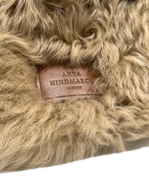ANYA HINDMARCH（アニヤ・ハインドマーチ）ANYA HINDMARCH (アニヤ・ハインドマーチ) Eyes N/S Shearling Mini Tote Bag/Eyes N/S シアリングミニトート/52-101-15-090373 ベージュ サイズ:Fの古着・服飾アイテム